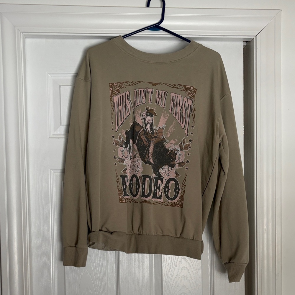 Tan Rodeo Graphic Sweater